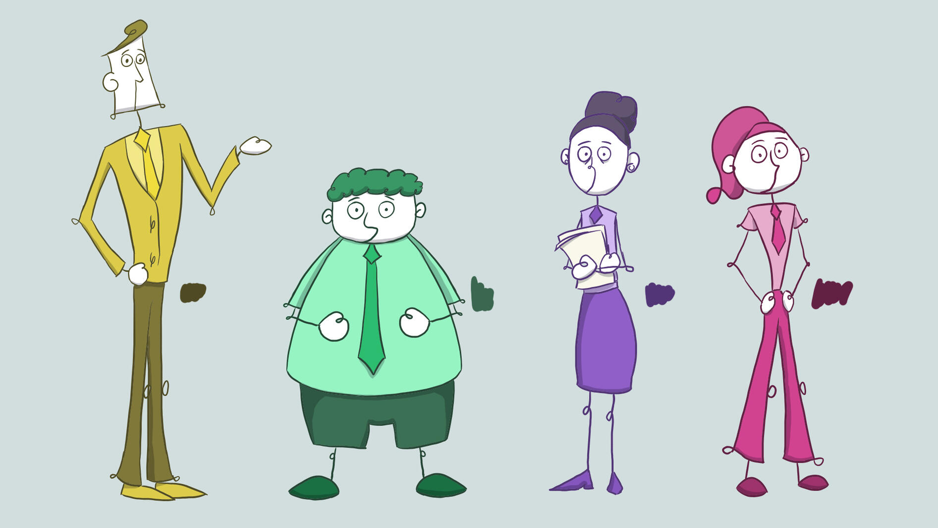 Coloured secondary characters